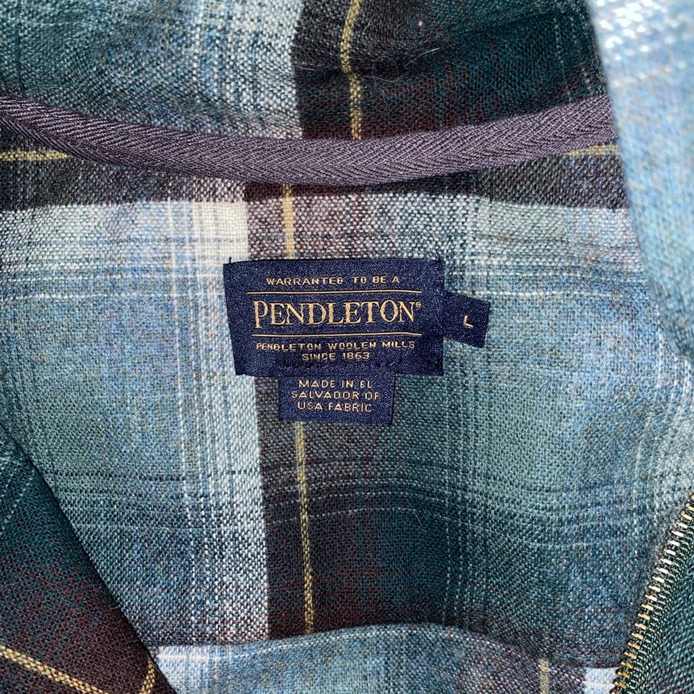 Pendleton Blue and Black Plaid Jacket - Picture 2 of 3